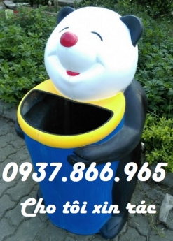 Thùng rác trong trường mầm non, cung cấp thùng rác hình thú trong công viên, thùng rác trong khu ngh