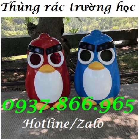 Thùng rác trong trường mầm non, cung cấp thùng rác hình thú trong công viên, thùng rác trong khu ngh