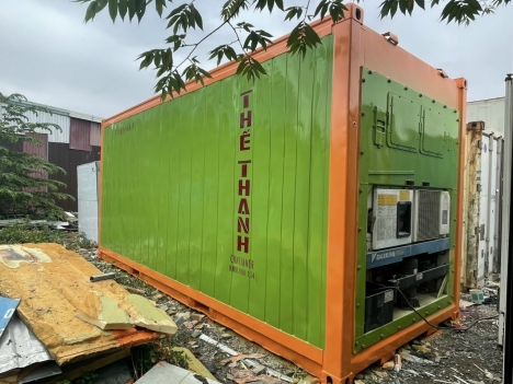 bán container lạnh 20feet sơn mới xanh chuối