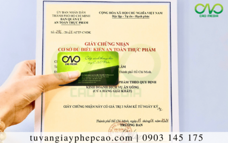 Thời gian thực hiện giấy chứng nhận ATTP cho hộ kinh doanh tại huyện Nhà Bè