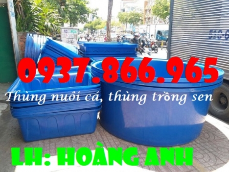Thùng tròn dung tích lớn nuôi cá, thùng nhựa 1000l, thùng nhựa trồng sen