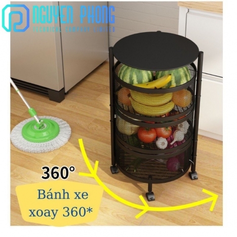 Kệ sắt tròn đa năng xoay 360 độ, kệ nhà bếp, kệ xoay đa năng sơn tĩnh điện bền bỉ, thiết kế hiện đại
