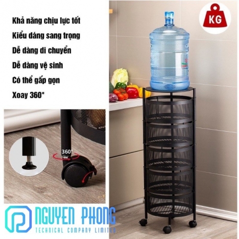 Kệ sắt tròn đa năng xoay 360 độ, kệ nhà bếp, kệ xoay đa năng sơn tĩnh điện bền bỉ, thiết kế hiện đại