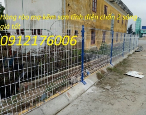 Hàng Rào Lưới Thép Hàn Mạ Kẽm Sơn Tĩnh Điện, Nhúng Nóng , Gập 2 Đầu, Chấn 2 Sóng, 3 Sóng ,.... Thẩm