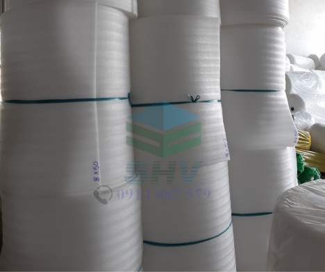 Bán màng xốp pe foam dạng cuộn màu trắng