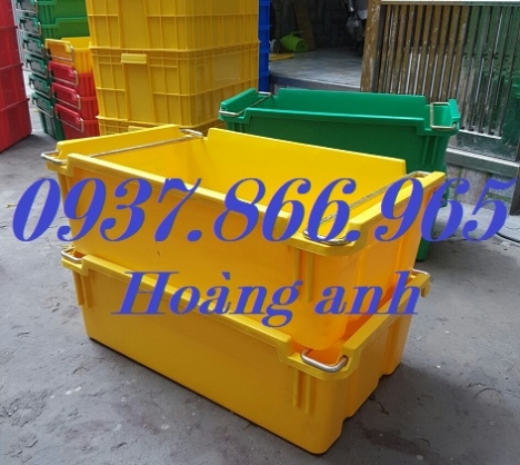 Thùng nhựa quai sắt giá sỉ, thùng nhựa đặc, thùng nhựa cơ khí, khay nhựa