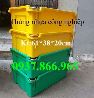 Thùng nhựa quai sắt giá sỉ, thùng nhựa đặc, thùng nhựa cơ khí, khay nhựa