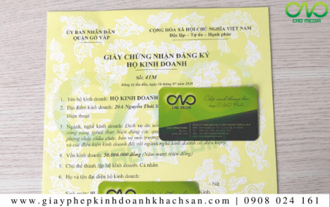 Đăng ký giấy chứng nhận hộ kinh doanh quán phở