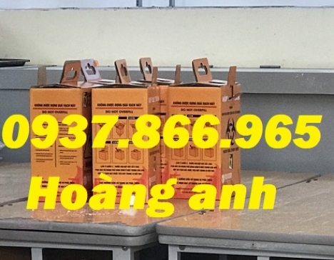 Hộp nhựa giấy đựng vật liệu sắc nhọn, thùng rác y tế bằng giấy, hộp giấy đựng kim tiêm y tế