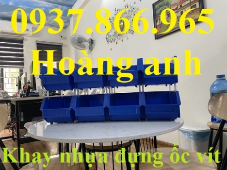 Hộp nhựa cơ khí, khay đựng ốc vít trong nhà máy, Khay nhựa A6, giá khay  đựng linh kiện