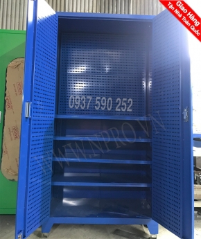 Tủ 5 ngăn, tủ treo dụng cụ 2 cánh 5 ngăn có móc treo đồ nghề