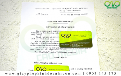 Dịch vụ làm giấy phép phân phối rượu [TOÀN QUỐC]