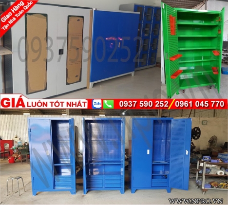 Tủ 5 ngăn, tủ treo dụng cụ 2 cánh 5 ngăn có móc treo đồ nghề