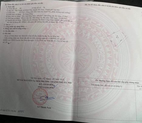 cần bán đất Phú Thịnh , Minh Phú , Sóc Sơn 500tr đến 600tr