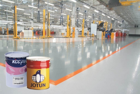sơn unipoxy lining tự phẳng epoxy kcc màu RAL7035 light grey