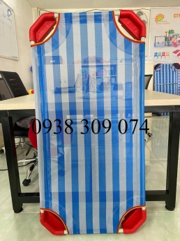 Giường lưới mầm non xanh dương