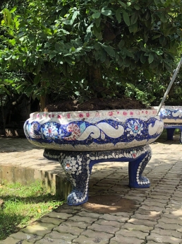 Chậu hoa chậu cảnh chậu hoa dán miễng , ghép sành sứ chậu to