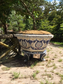 Chậu hoa chậu cảnh chậu hoa dán miễng , ghép sành sứ chậu to