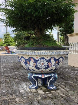 Chậu hoa chậu cảnh chậu hoa dán miễng , ghép sành sứ chậu to