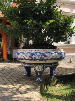 Chậu hoa chậu cảnh chậu hoa dán miễng , ghép sành sứ chậu to