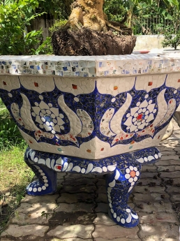 Chậu hoa chậu cảnh chậu hoa dán miễng , ghép sành sứ chậu to