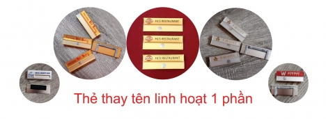 Thẻ tên nhân viên giá rẻ, biển tên nhân viên