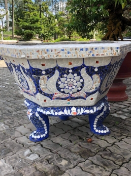 Chậu hoa chậu cảnh chậu hoa dán miễng , ghép sành sứ chậu to