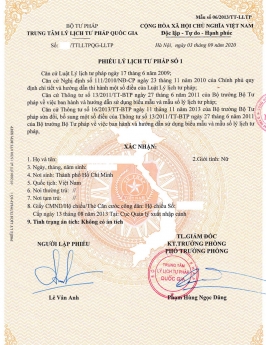 Dịch vụ làm phiếu lý lịch tư pháp số 2 tại TP.HCM