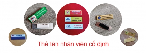 Thẻ tên nhân viên giá rẻ, biển tên nhân viên
