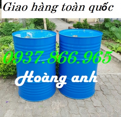 Phuy sắt cũ đựng dầu, thùng phuy mới, phuy cũ 220l nắp kín