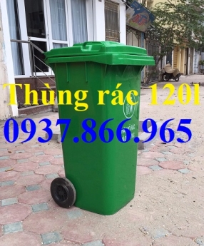Thùng rác trường học, thùng rác tại xí nghiệp, thùng rác công cộng, xe gom rác 120l