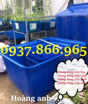 Thùng nhựa lớn làm lọc nước, thùng nhựa nuôi lươn, thùng nhựa trồng rau sạch
