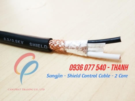Cáp Sangjin - Cáp điều khiển có lưới chống nhiễu 2C x 0.5 MM2 - RVVP