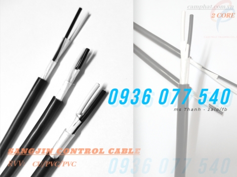 Cáp Sangjin - Cáp điều khiển 2C x 0.5 MM2 - CU/PVC/PVC