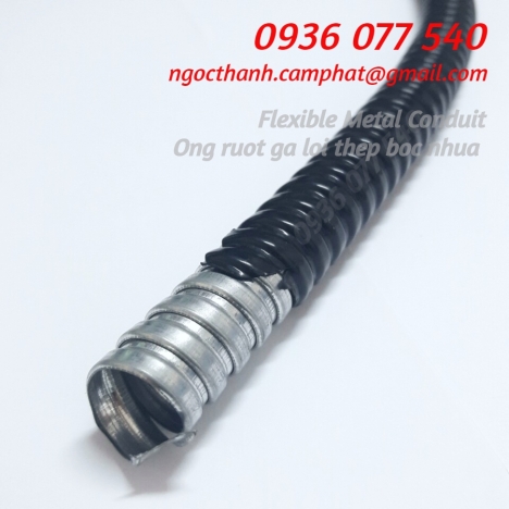 Ống ruột gà lõi thép bọc nhựa PVC phi 3/8'' (ID13 - OD16)