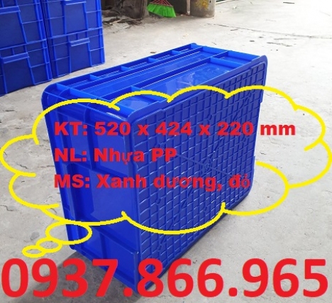 Hộp nhựa đặc cơ khí, khay nhựa B8 dùng trong nhà máy, hộp nhựa công nghiệp