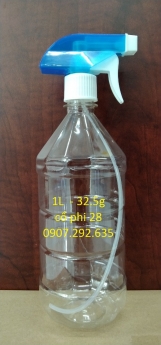 chai nhựa 1l vòi xanh phi 28 chất lượng cao