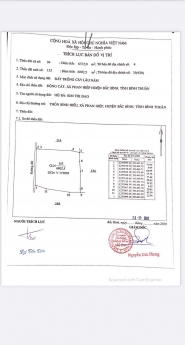 ĐẤT PHAN HIỆP NGÃ TƯ LIÊN HUYỆN CÁCH BIỂN 3KM GIÁ CHỈ 150K/M2