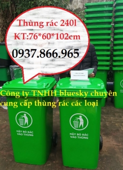Thùng rác 240l, thùng rác nhựa HDPE, thùng rác nhựa composite, thùng rác dung tích lớn