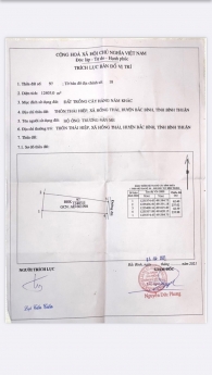 Đất Chính Chủ Ngay Đường Liên Xã Ra Biển Hòa Thắng Giá Chỉ 135K/m2