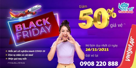 Vietjet ưu đãi Black Friday giảm đến 50% giá vé