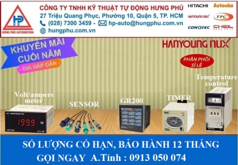 Hanyoung giảm giá cuối năm thiết bị điện cảm biến, đồng hồ nhiệt độ, đồng hồ volt ampe