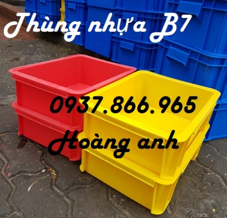 Giá thùng nhựa B7, thùng nhựa có nắp, thùng nhựa đựng phụ kiện, hộp nhựa cơ khí