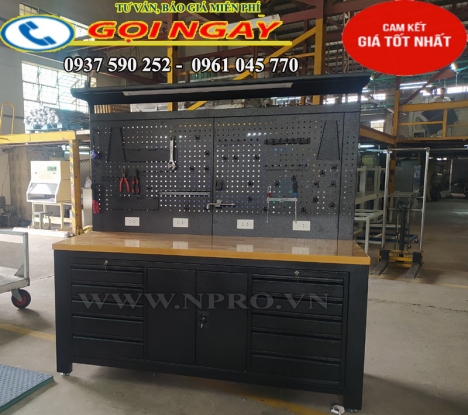 Bàn thao tác kết hợp tủ đồ nghề bảng treo