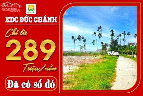 đất đã có sổ chỉ 284 triệu 1 lô (Mộ Đức - Quảng Ngãi)