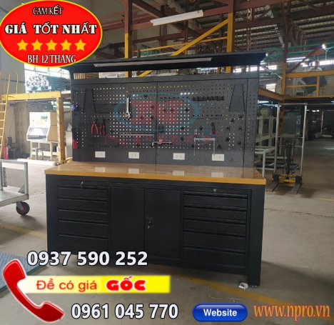 Bàn thao tác kết hợp tủ đồ nghề bảng treo