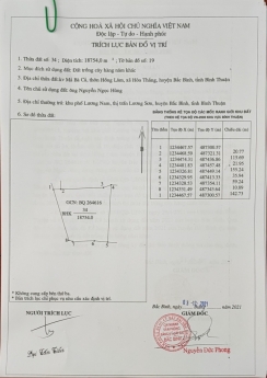 Đất Hòa Thắng Ngay Đường Liên Huyện Gần ĐT 716 Giá Chỉ 105K/m2
