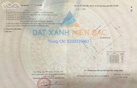 Bán 20.527m2 đất thương mại đường Phạm Văn Đồng, Hải Phòng, giá 1.56 tr/m2