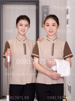 Mẫu đồng phục nhân viên dọn phòng Khách sạn giá rẻ, màu sắc đa dạng, chất lượng đảm bảo