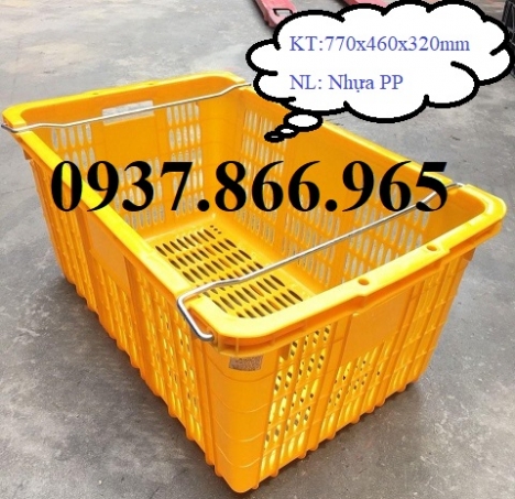 Sọt nhựa rỗng đựng thịt trong cơ sở chế biến, sọt nhựa rỗng HS011, sóng nhựa hở đụng hàng nông sản